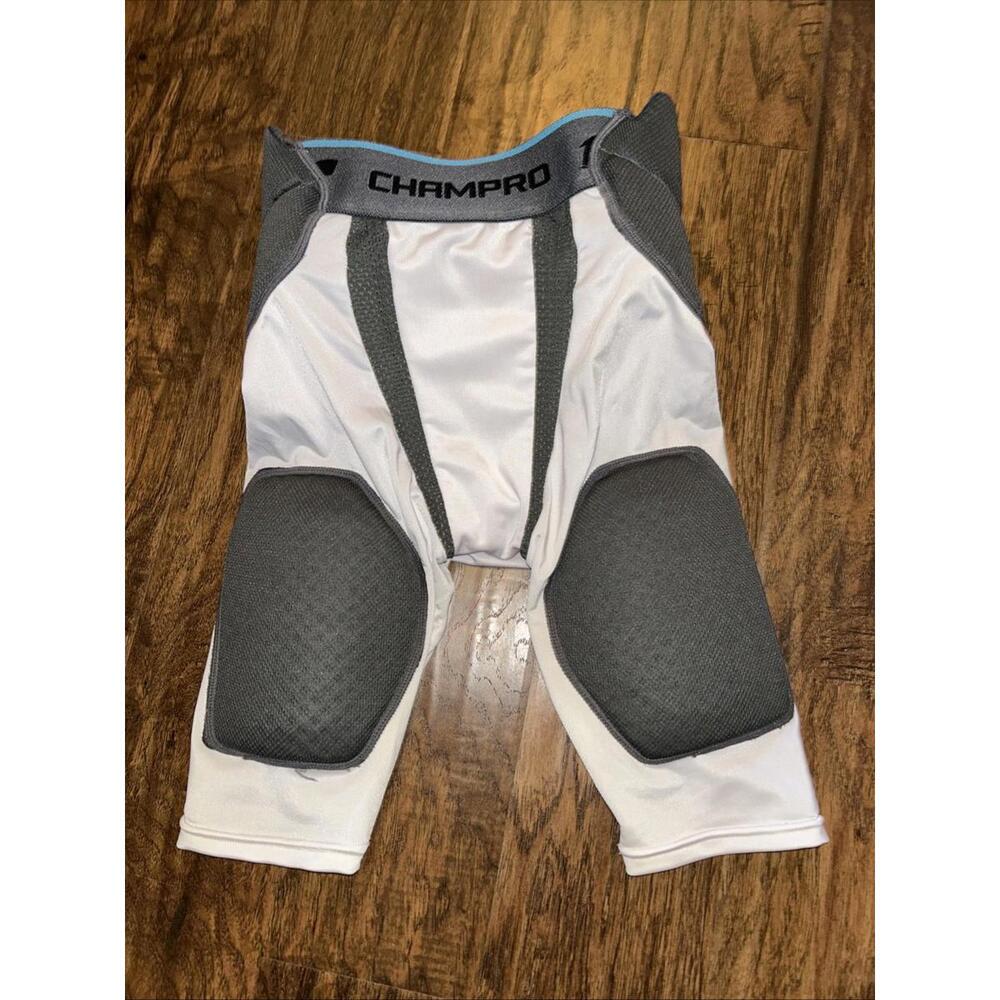 Champro Boys 5 Pad Girdle Sz Medium White Gray Football
